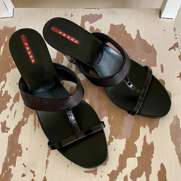 PRADA WEDGE SANDAL - Picture 1 of 3